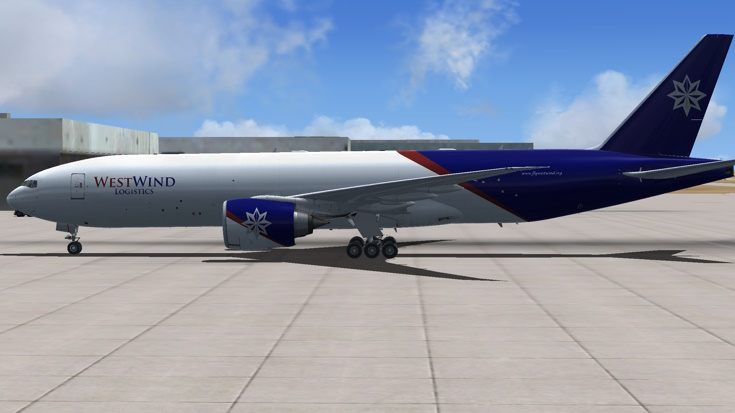 Boeing 777-200LR/F Side View