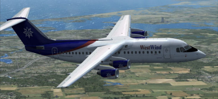 British Aerospace Avro RJ100 Side View