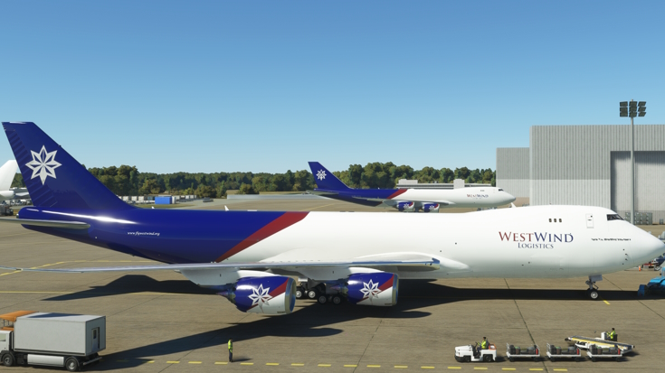 Boeing 747-8F Side View