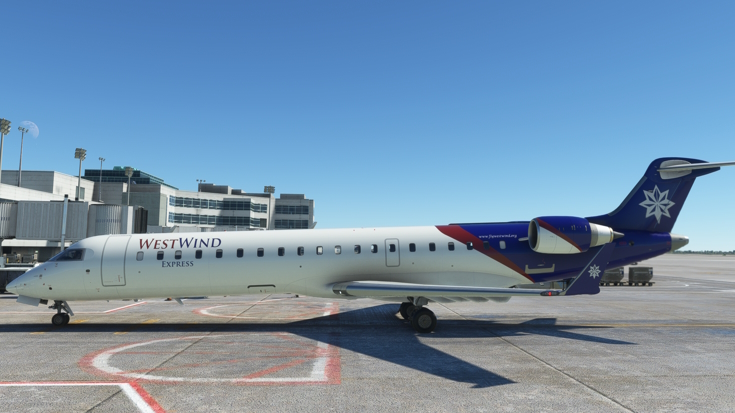 Bombardier CRJ-700/550LR Side View