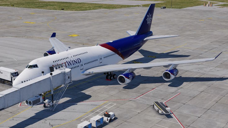 Boeing 747-400ER Front View