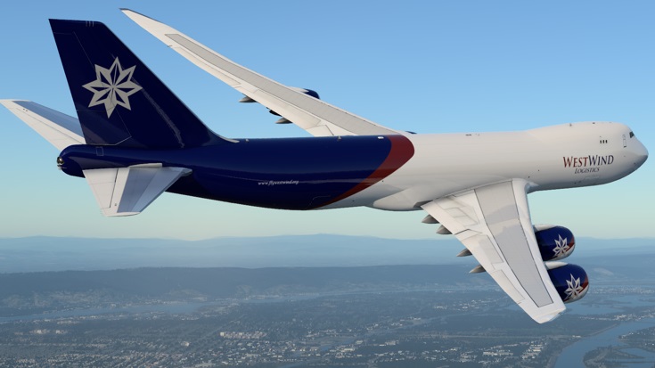 Boeing 747-8F Front View