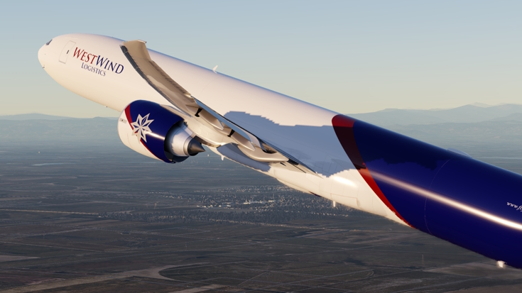 Boeing 777-300ERSF Front View