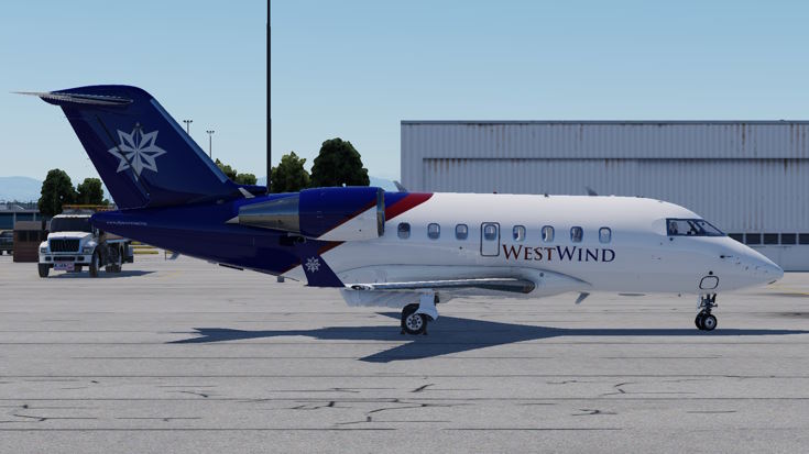 Bombardier Challenger 650 Side View