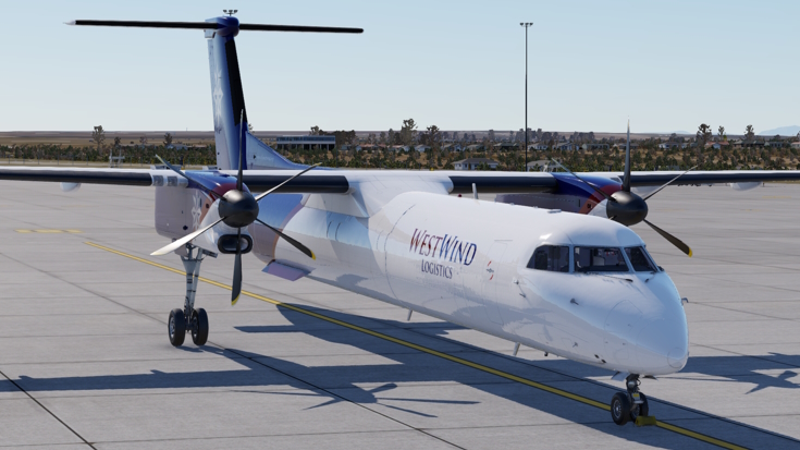 Bombardier Dash 8 Q400 Freighter Front View