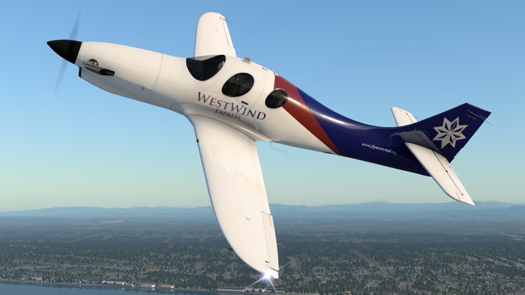 Lancair Evolution Turbine Side View